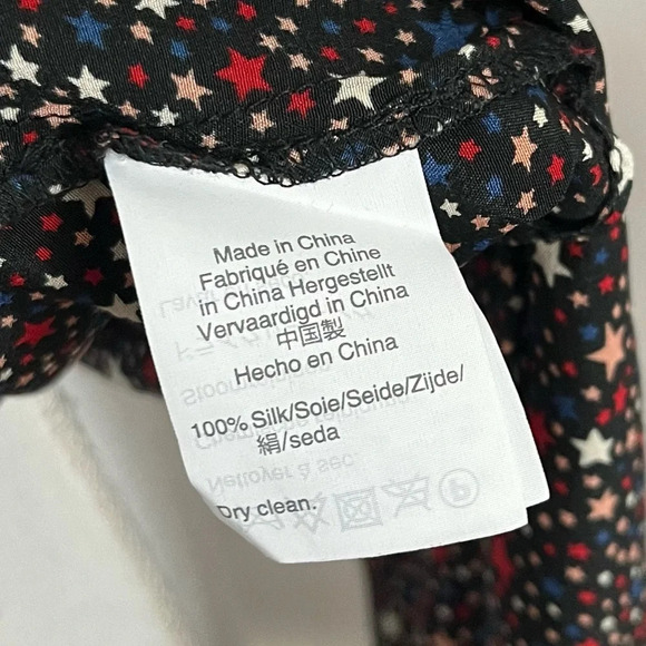 Madewell • Silk Ruffle-Hem Wrap Top in Starry Night - Picture 8 of 11